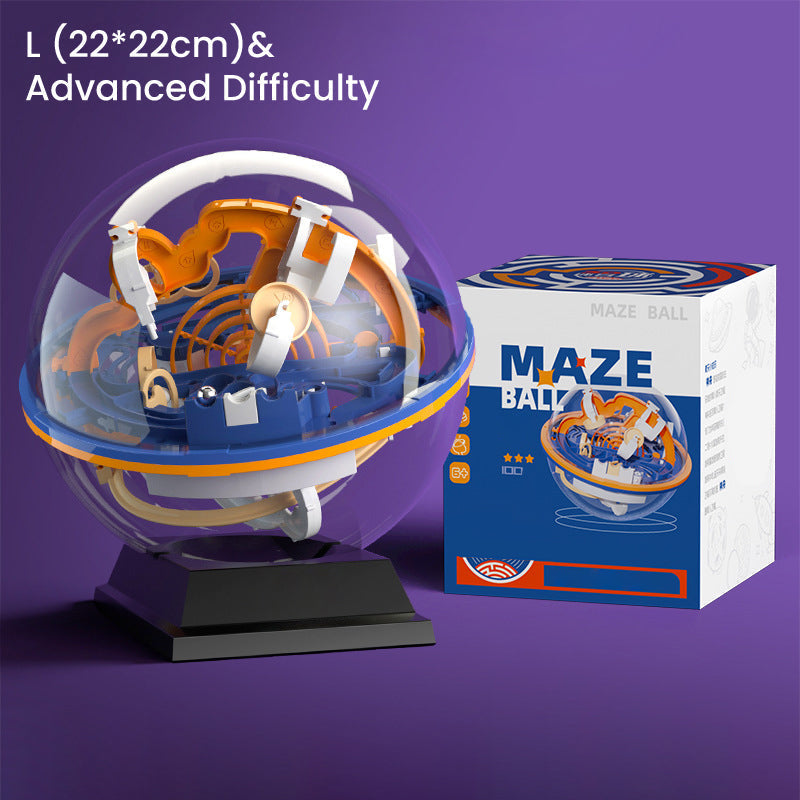 3D Gravity Maze Ball med 100 utfordrende barrierer