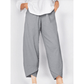 Vintage Asymmetriska byxor med elastisk midja och fickor